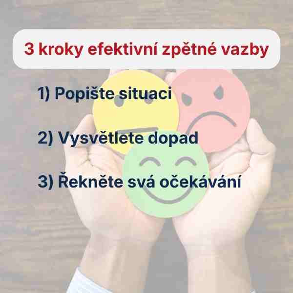 3 kroky efektivní zpětné vazby